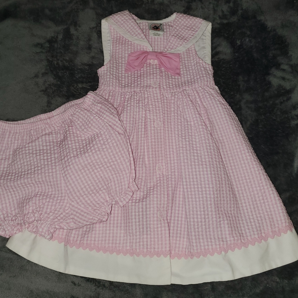 24 Months Pink Seersucker Dress